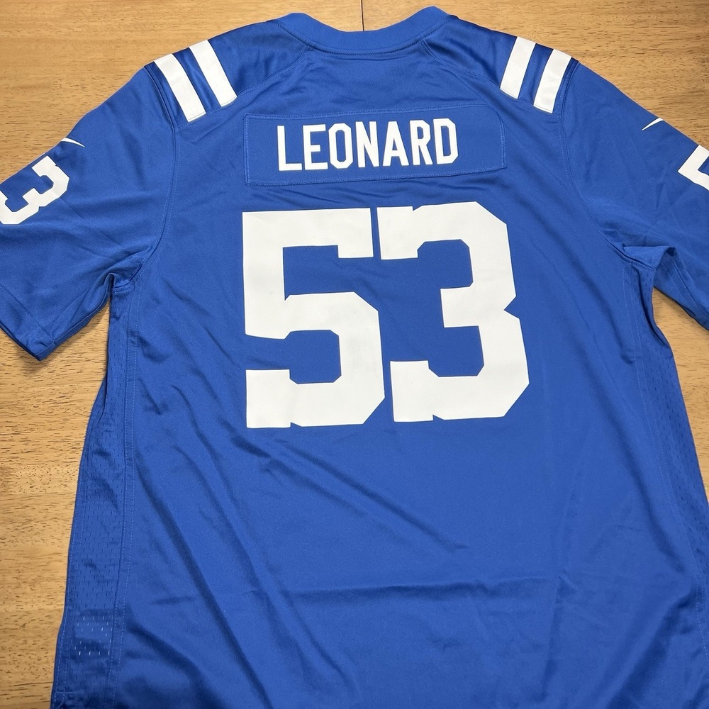 Men's Nike Indianapolis Colts Shaquille Leonard #53 On Field NFL Jersey Sz‎ XL